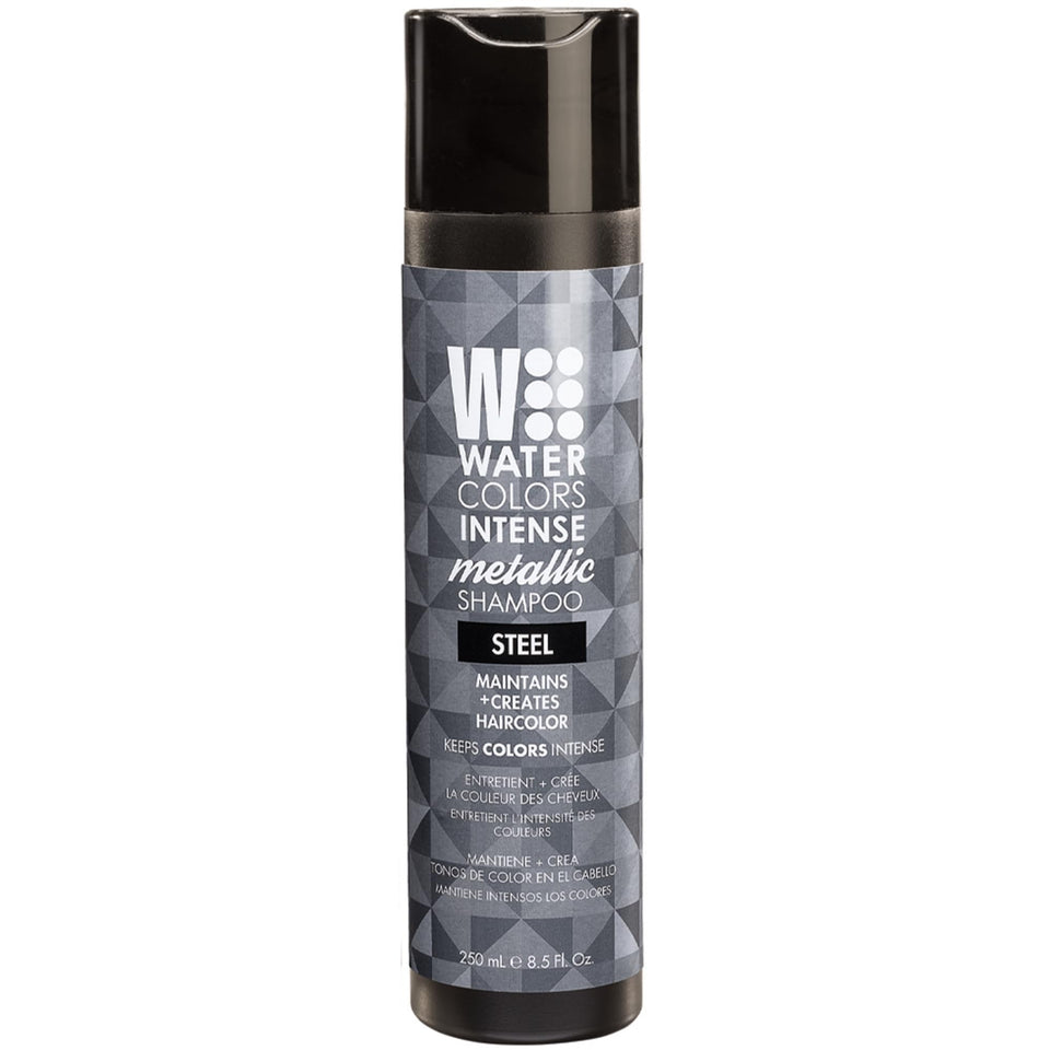 Watercolors STEEL front bottle showing label and clean design for easy identification