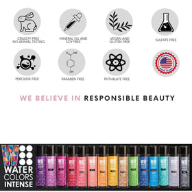8 fl oz Watercolors bottle in hand for scale and travel-friendly size