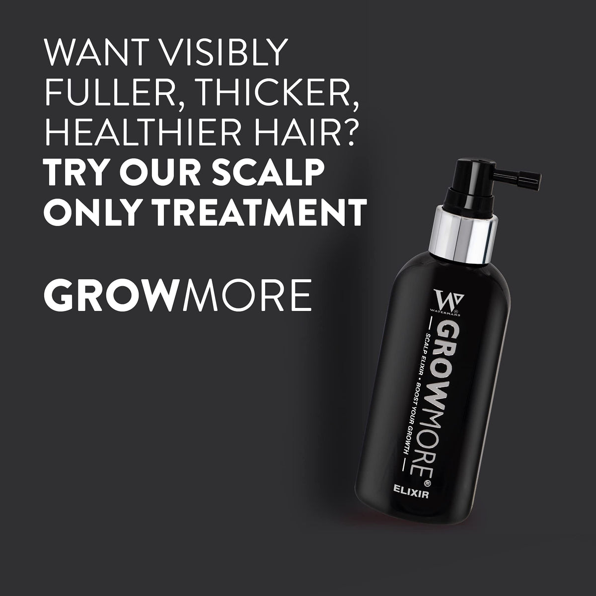 Watermans demonstration of scalp application improving targeted areas