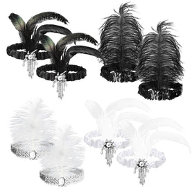 WATINC front view of eight-piece headband set shows variety and appeal