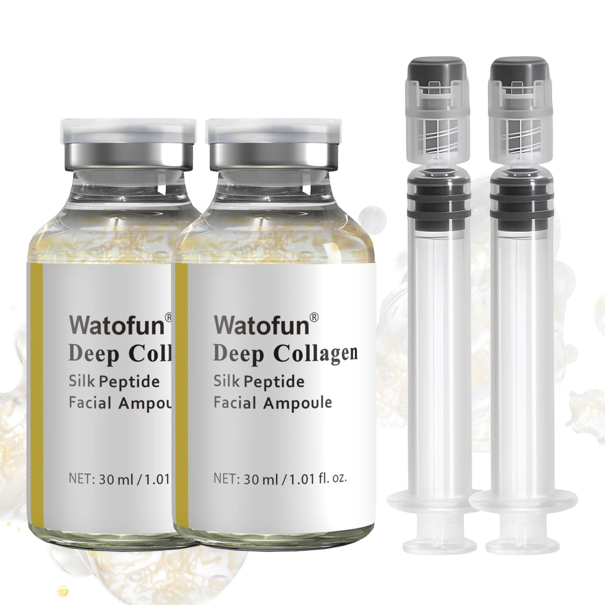 Watofun front packaging showing ampoule bottle and branding benefits
