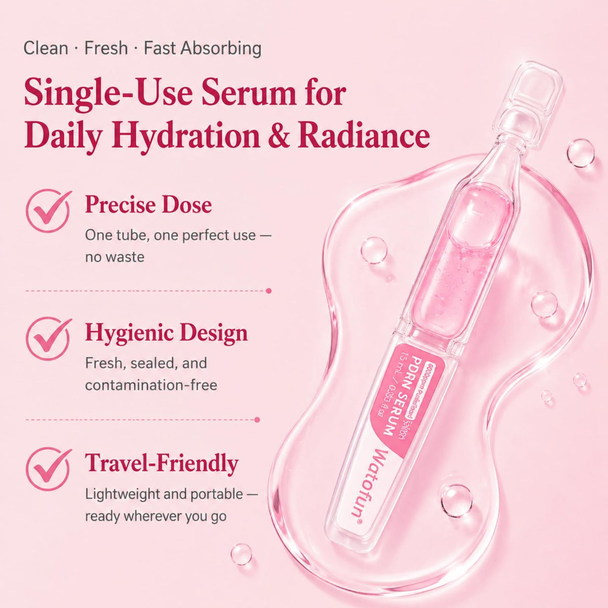 Watofun ingredients label detail emphasizing salmon DNA PDRN and hyaluronic acids