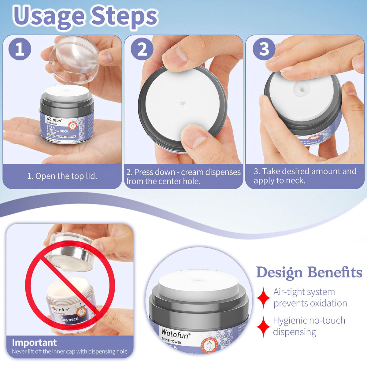 Watofun jar beside a coin for size and scale and easy daily use