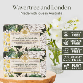 Wavertree & London close-up of soap texture highlighting creamy triple-milled lather benefit