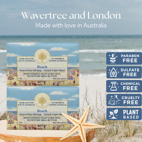 Wavertree & London close-up of soap texture highlighting creamy lather