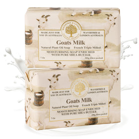Wavertree & London front packaging showing two wrapped 7oz bars for gift-ready presentation