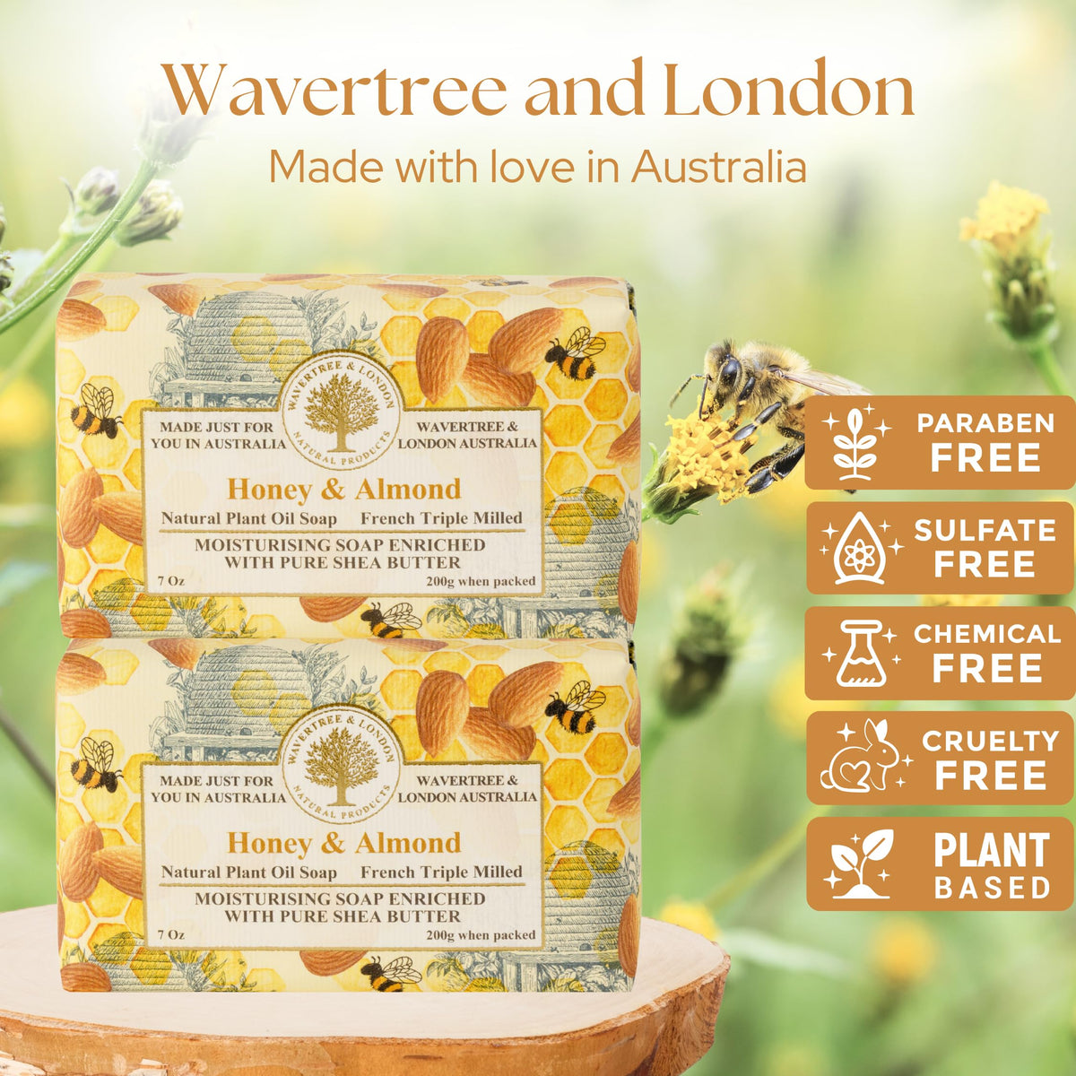 Wavertree & London close-up lather texture showing creamy moisturizing foam