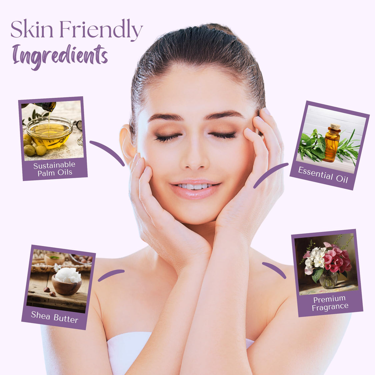 Wavertree & London ingredient label with shea butter emphasis, communicates gentle moisturizing benefit