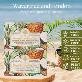 Wavertree & London close-up of soap texture revealing dense triple-milled quality