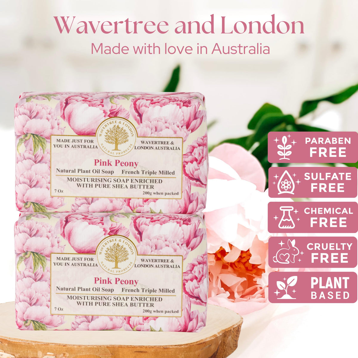 Wavertree & London close-up of soap texture displaying creamy triple-milled lather