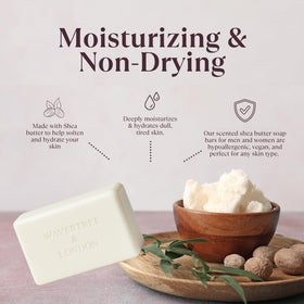 Wavertree & London shea butter texture detail highlighting moisturizing plant-based ingredients