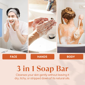 Wavertree & London soap size comparison in hand showing compact travel-friendly benefit