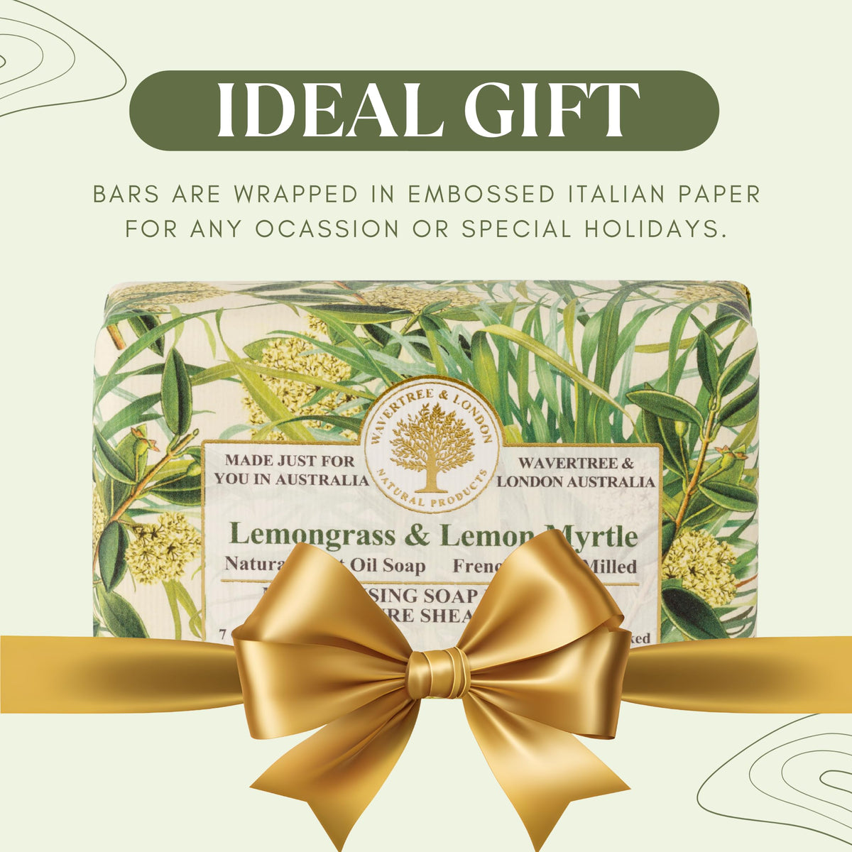 Wavertree & London stacked bars in embossed paper ready as a luxurious gift