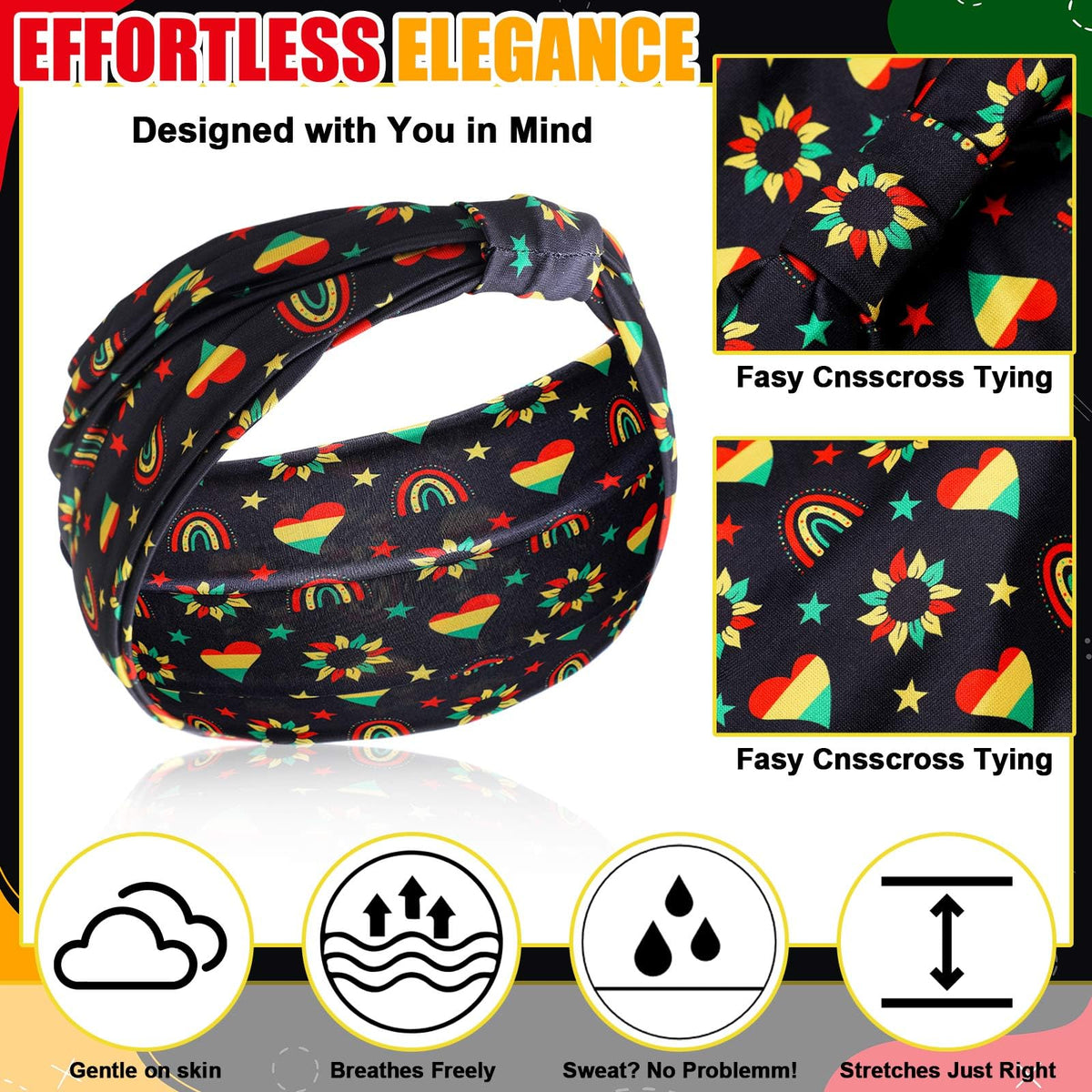 Wavyknot stretched band held to show size and flexible one-size comfort