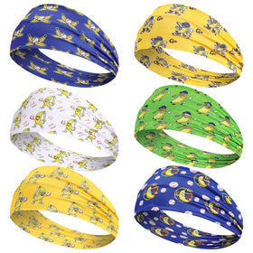 Wavyknot front view of six banana headbands showing vibrant colors and fun design benefits