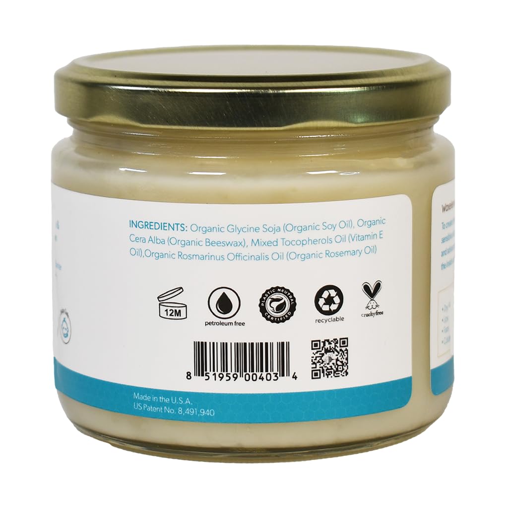 Hand applying Waxelene balm demonstrating quick absorption benefit