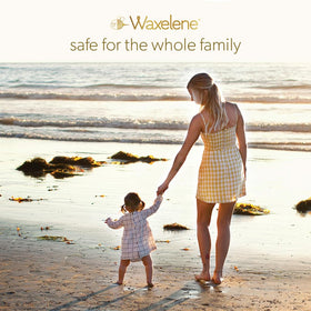 Zoom on Waxelene ingredients label showing organic components and clarity