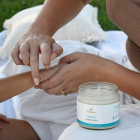 Waxelene ingredients label close-up highlighting organic components