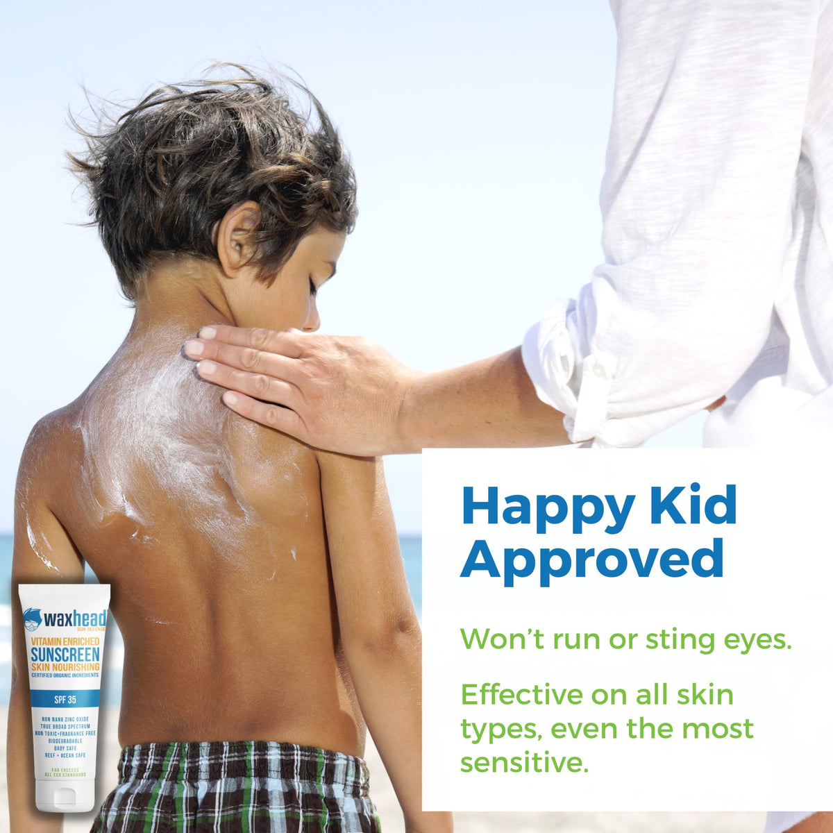 Waxhead splash showing water resistance for swimming and sweat protection benefit