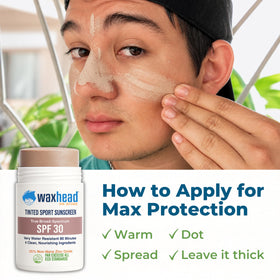 Waxhead in surf lifestyle scene demonstrating sweat and water resistance