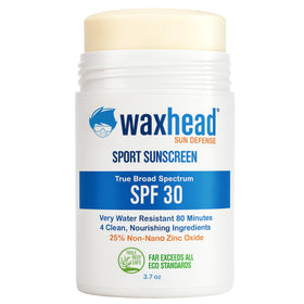 Waxhead stick front packaging showing SPF 30 and jumbo size benefit