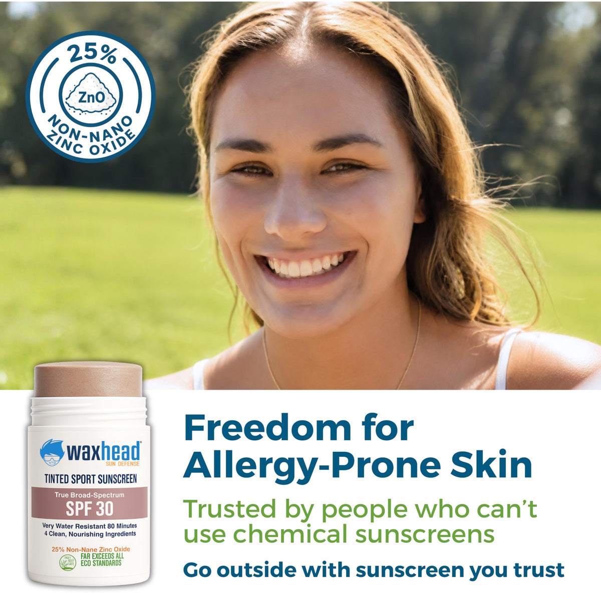 Waxhead side-by-side before and after application showing reduced white cast