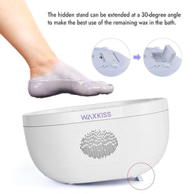waxkiss foot treatment lifestyle photo showing comfortable home spa use