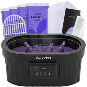 waxkiss front view with lid open showing large basin and benefits ease of use