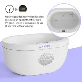 waxkiss hand dipping demonstration showing even coverage and moisturizing benefit