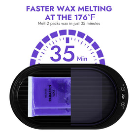 waxkiss housing detail with safety and material label highlighting heat-resistant build