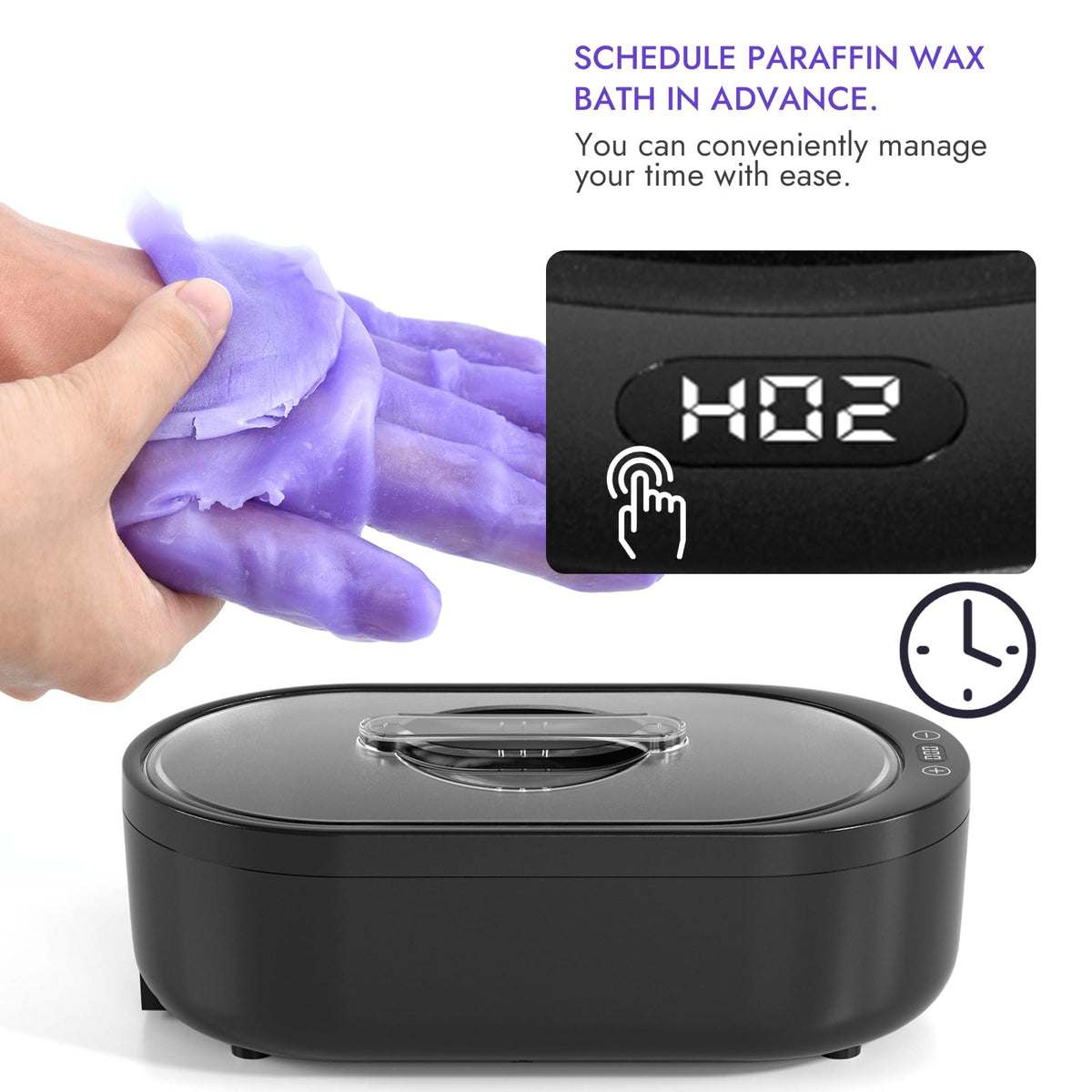 waxkiss thermal gloves and 24 PE liners displayed for hygiene and heat retention