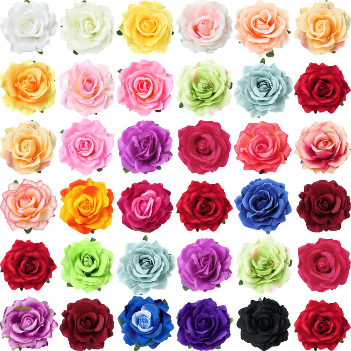 Waydress front pack showing 30 colorful rose hair clips and variety benefit