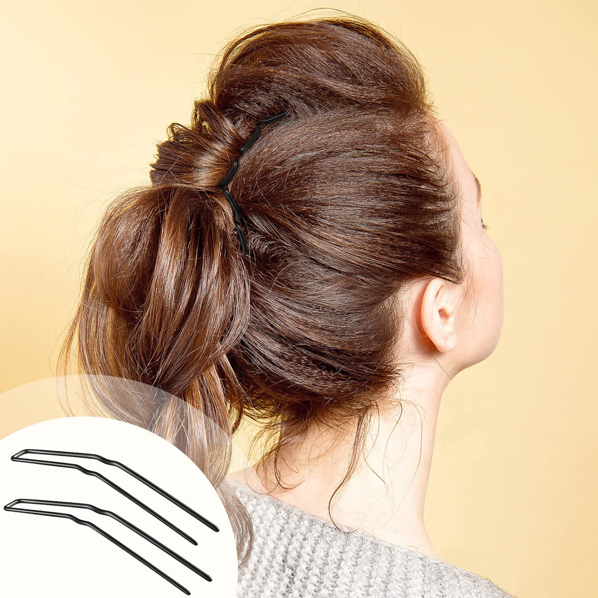 Waydress used in a ballet bun demonstrating discreet hold for active styles