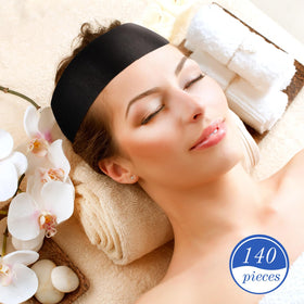 Waydress on model salon hairband keeps hair back during treatment