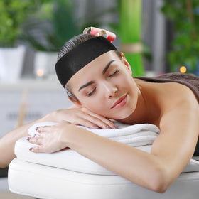 Waydress salon station in-use demonstrates professional, clean application