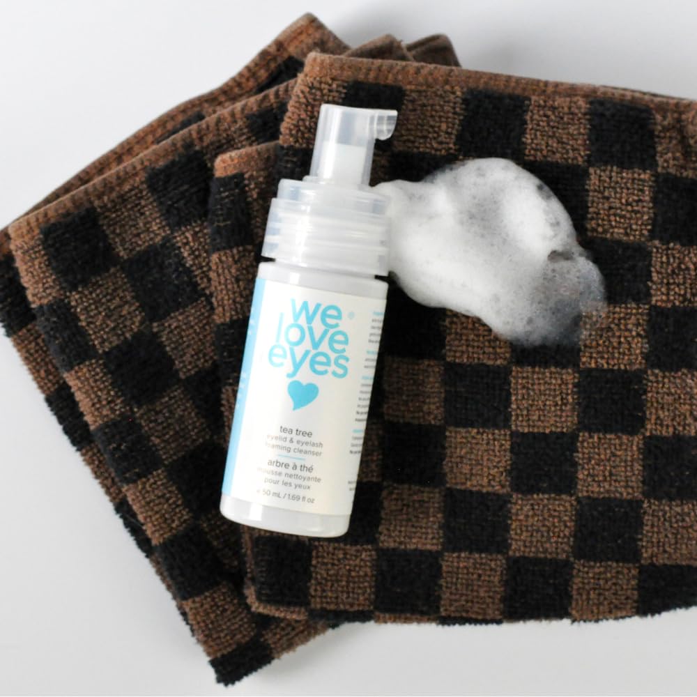 We Love Eyes close-up foam texture demonstrating gentle cleansing action