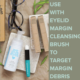 We Love Eyes on bathroom counter in lifestyle scene suggesting daily routine ease