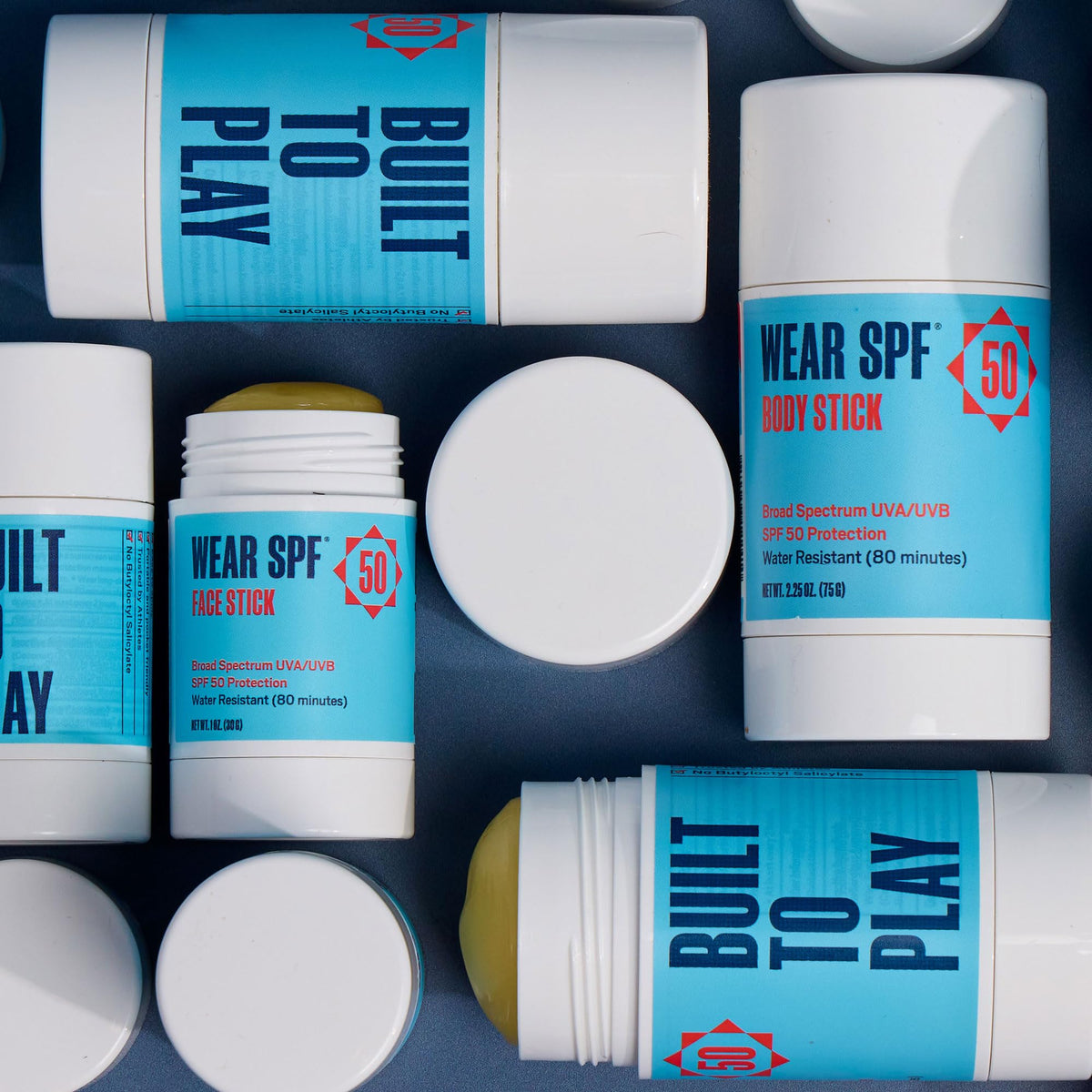 WearSPF being applied to face outdoors for quick, hands-free coverage