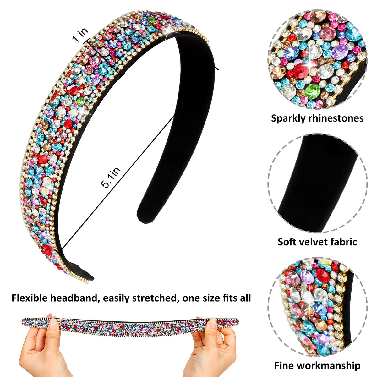 Wecoe headband beside a coin showing size and flexible scale