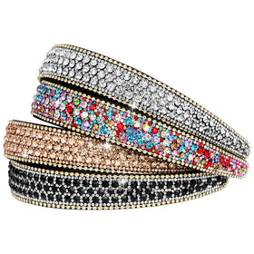 Wecoe front pack display showing all four sparkly headbands and colors