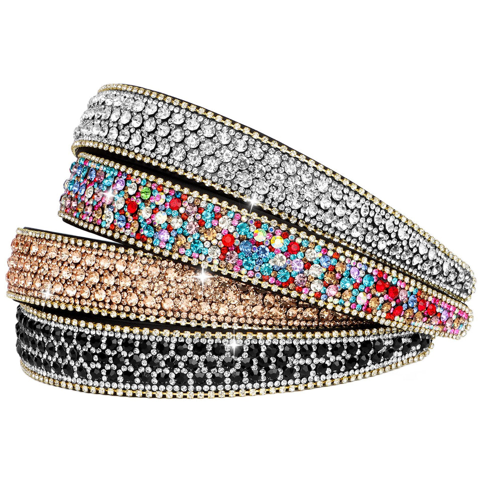 Wecoe front pack display showing all four sparkly headbands and colors