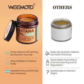 WEEMOTD applying batana balm to hair ends for added shine