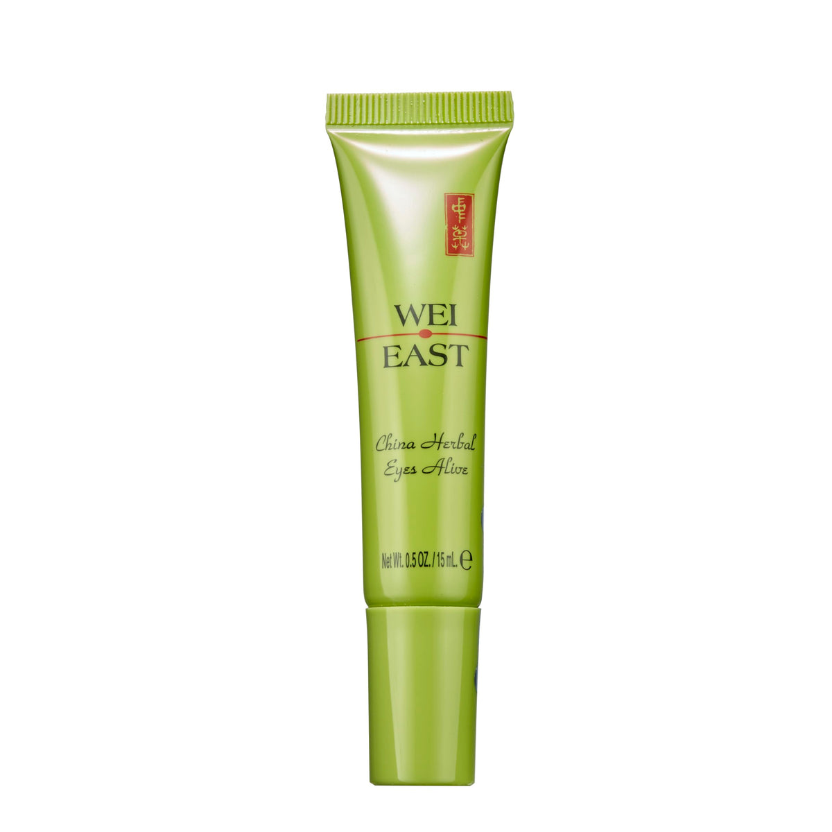 Wei East jar front packaging showing elegant 15ml container and calming benefits