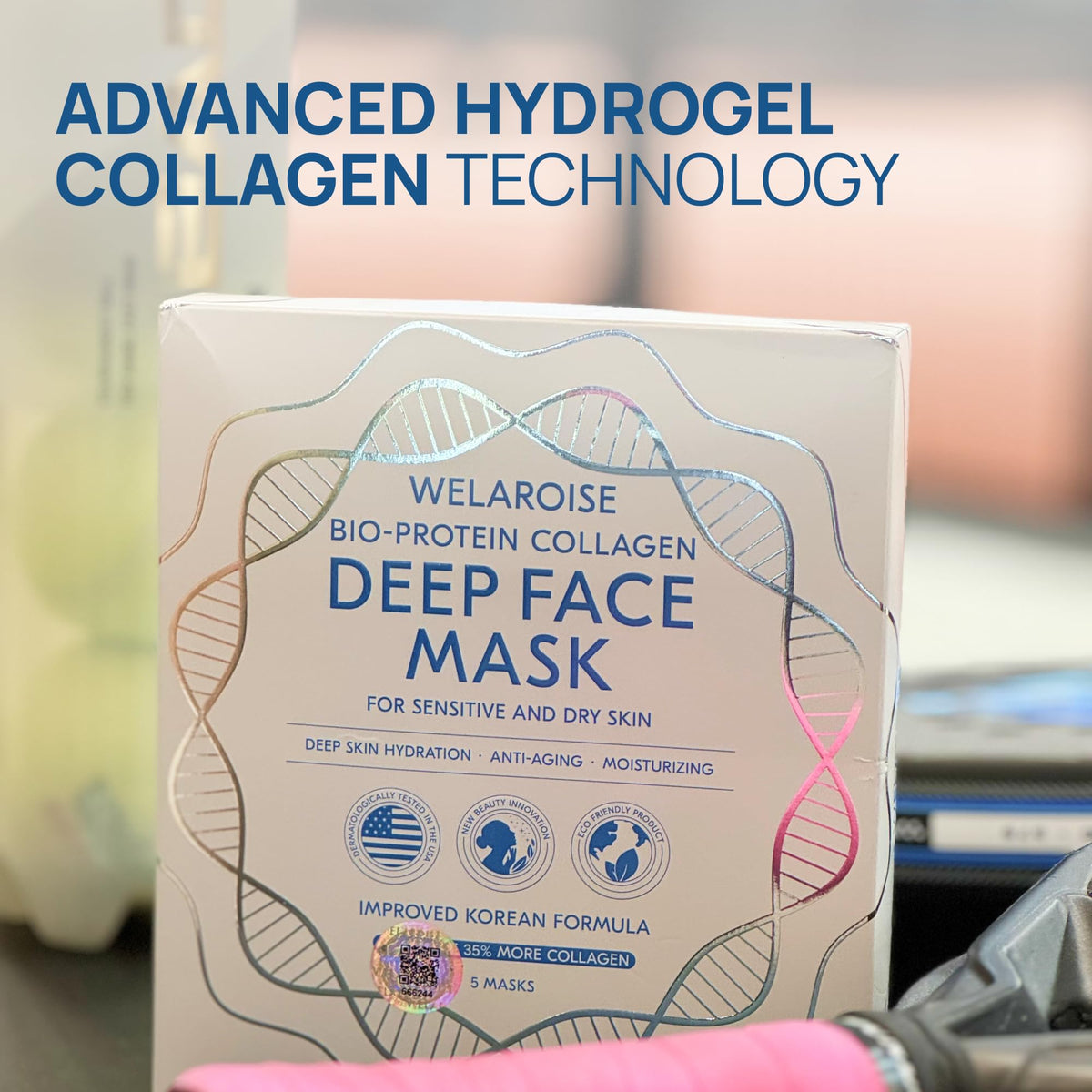 Welaroise mask in hand showing size and easy application