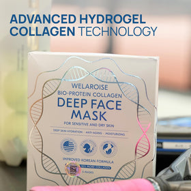 Welaroise mask in hand showing size and easy application