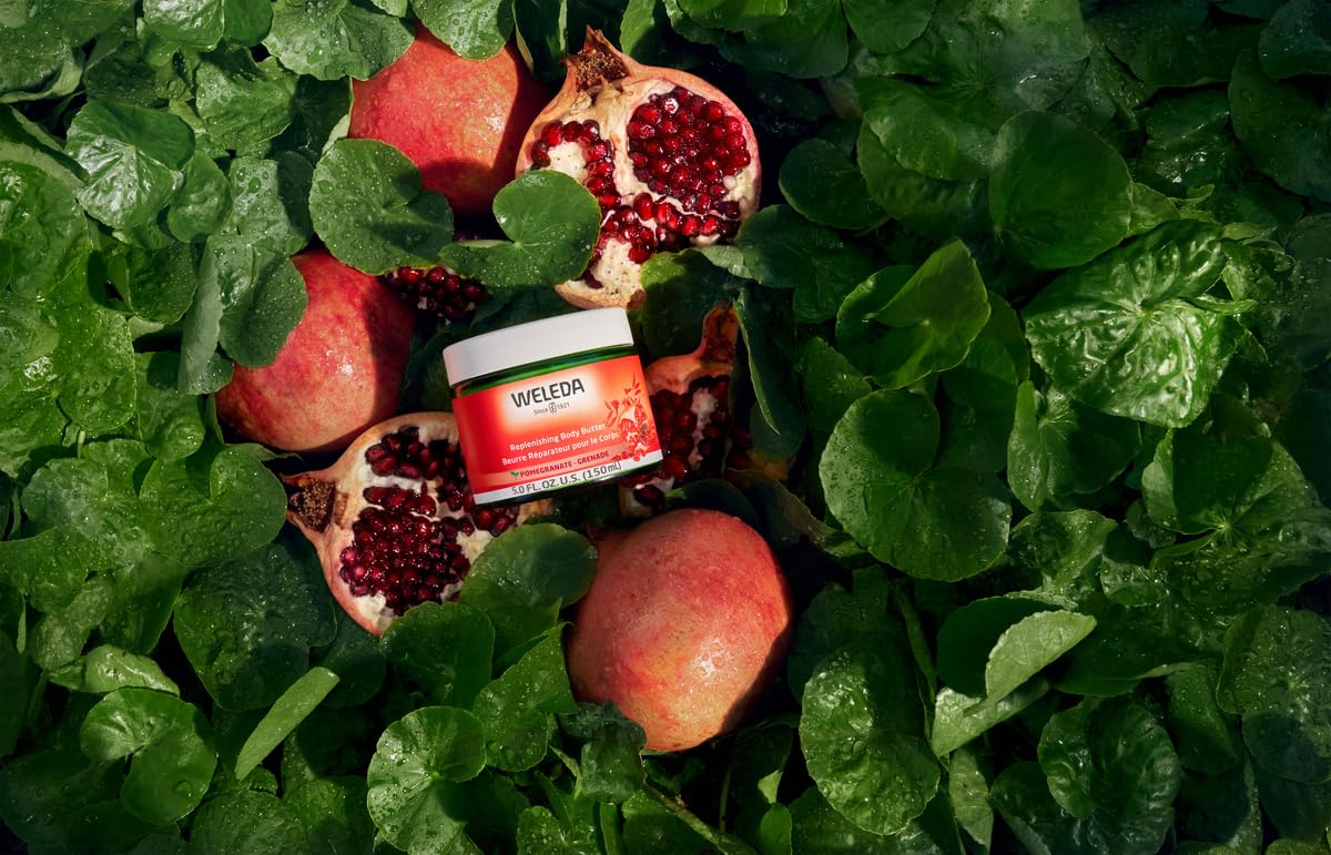 Weleda body butter cream texture close-up highlighting rich, spreadable finish