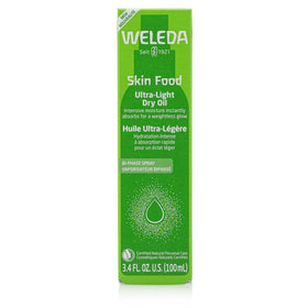 Weleda bottle styled on bathroom shelf for daily routine organization