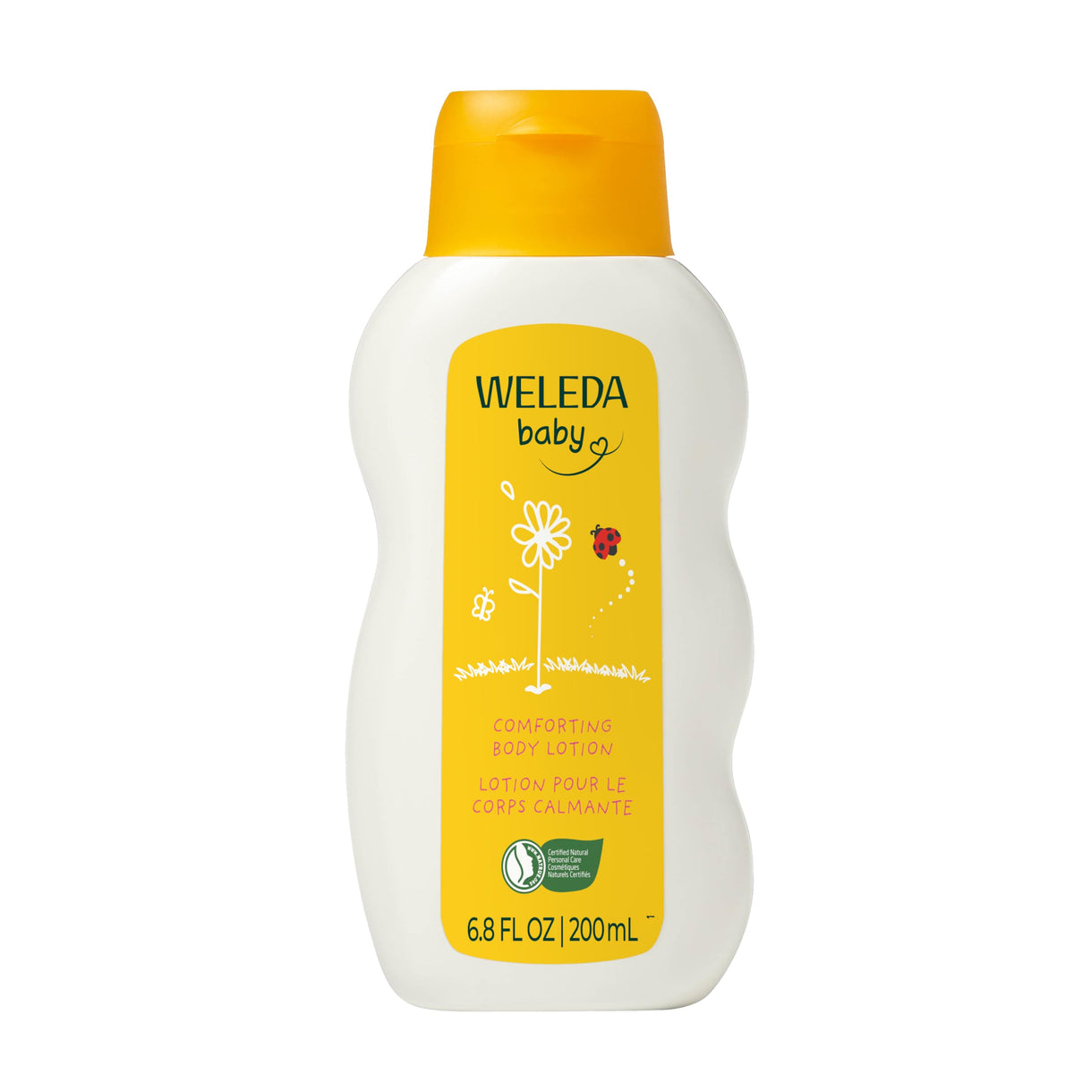 Weleda bottle front view showing label and gentle moisturizer benefits