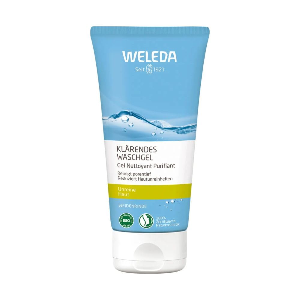 Weleda clarifying cleansing face gel front packaging showing label and size benefits