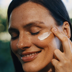 Weleda cream texture swirl close-up showing rich emollient feel and fast absorption
